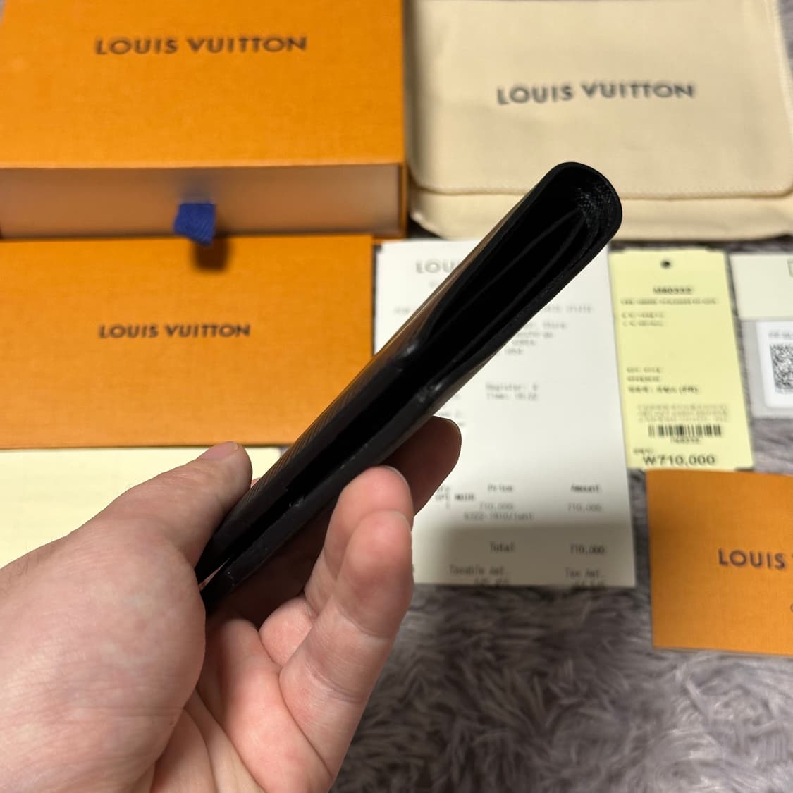 [풀구성] 루이비통 에삐 슬렌더 월릿 반지갑 블랙 상품이미지7