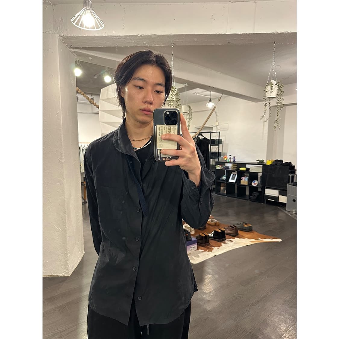 요지야마모토 뿌르옴므 숄카라 스트랩 셔츠 상품이미지4