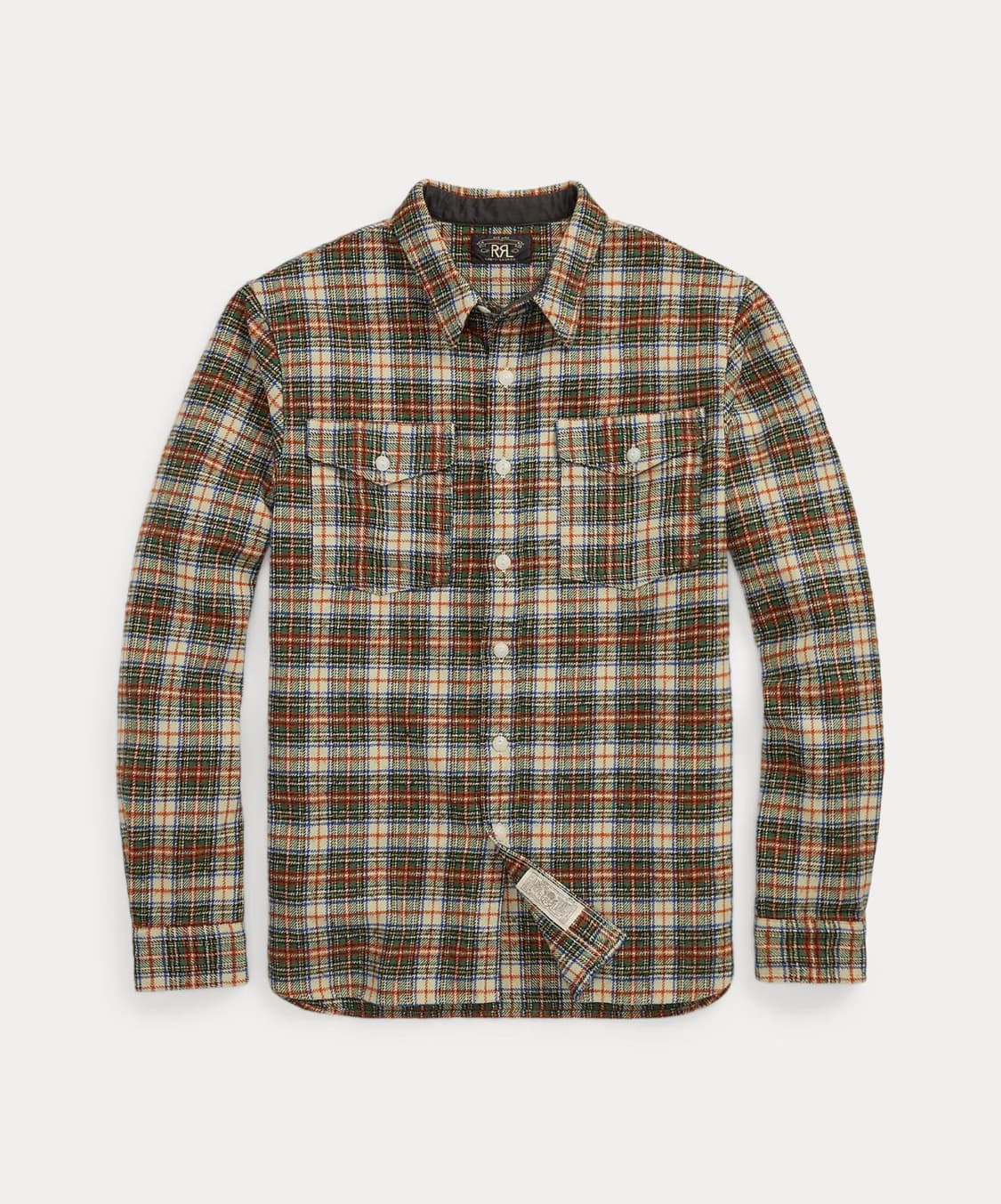 rrl 더블알엘 체크 울 블렌드 트윌 워크셔츠 상품이미지1