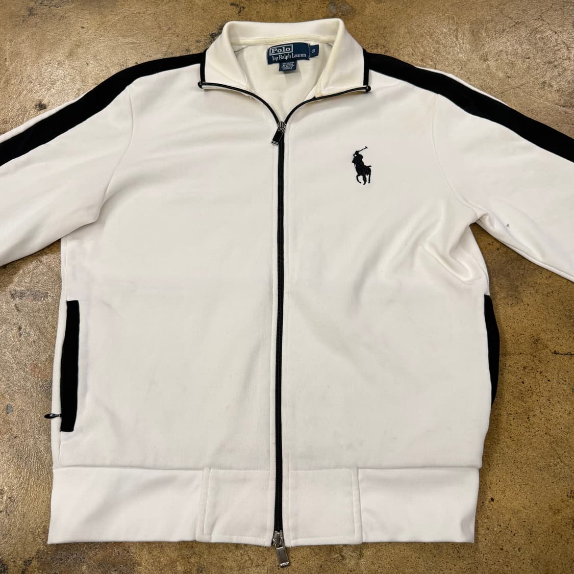 폴로 랄프로렌 화이트 흰검 빅포니 집업 져지 트랙탑 상품이미지3