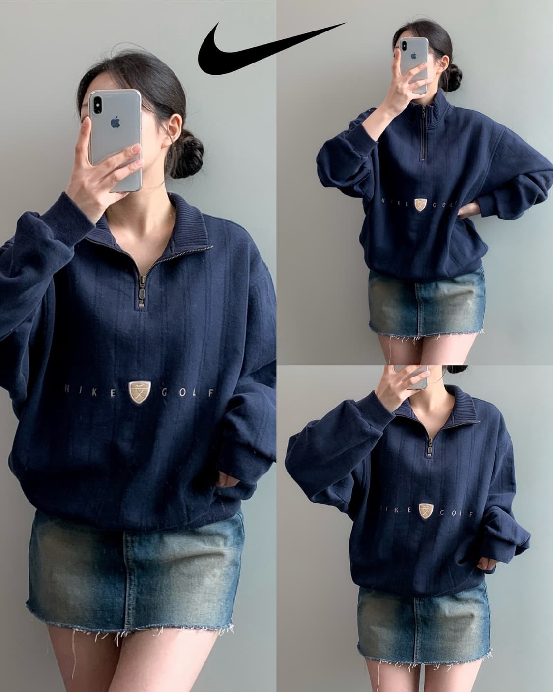 나이키 골프 반집업 맨투맨 상품이미지1