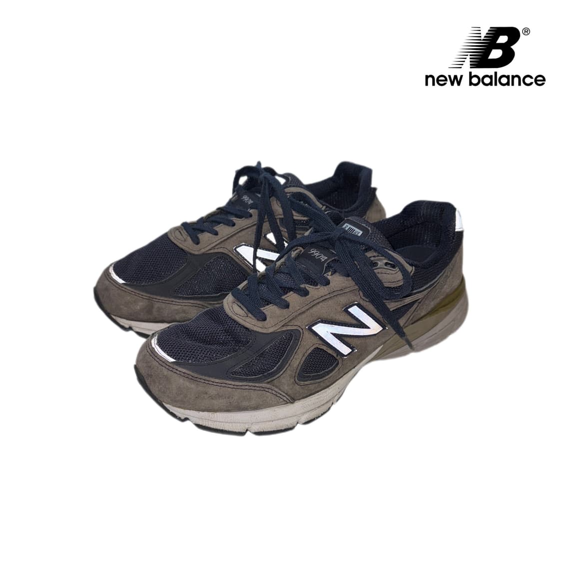 뉴발란스 990V4 네이비 그레이 스니커즈 270 상품이미지1