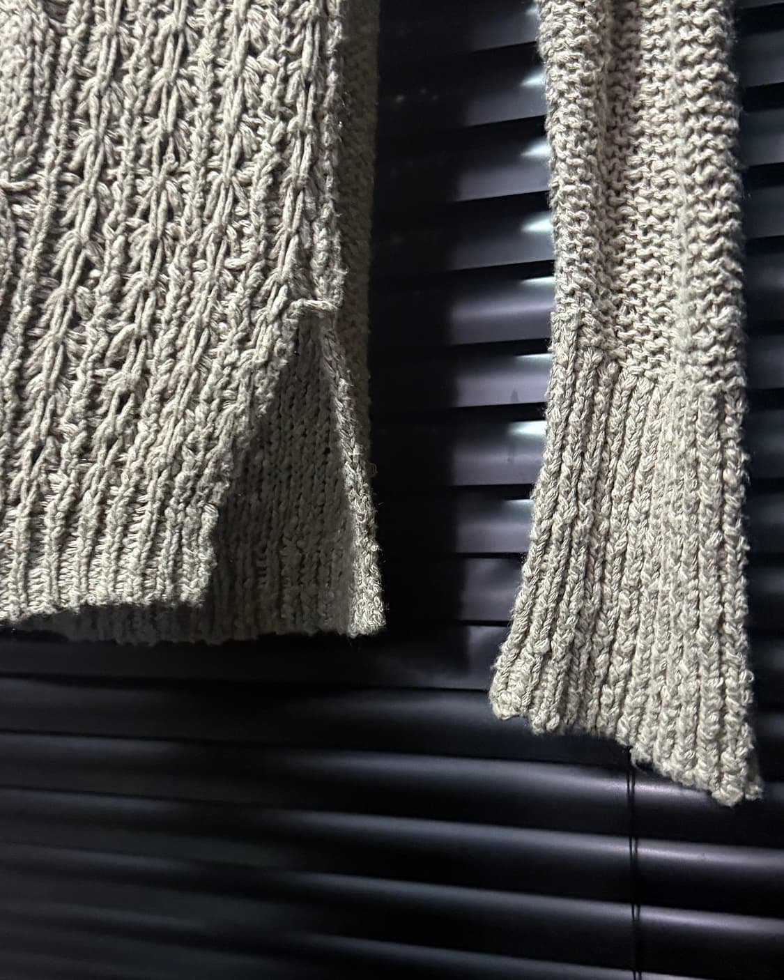 홀리스터 후드 긴팔 니트 스웨터 그물 시스루 베이지 에스닉 웨스턴 루즈핏 상품이미지5