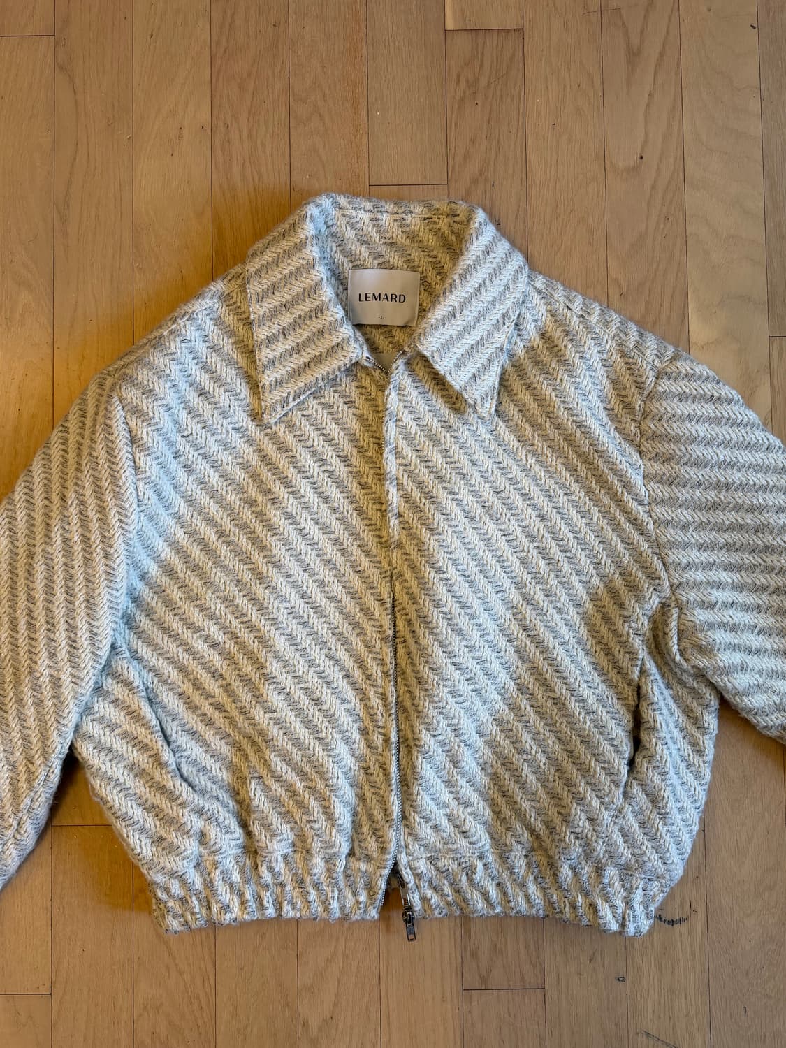 르마드 트위드 자켓 블루종 - 아이보리 (정가 28만원) 상품이미지1