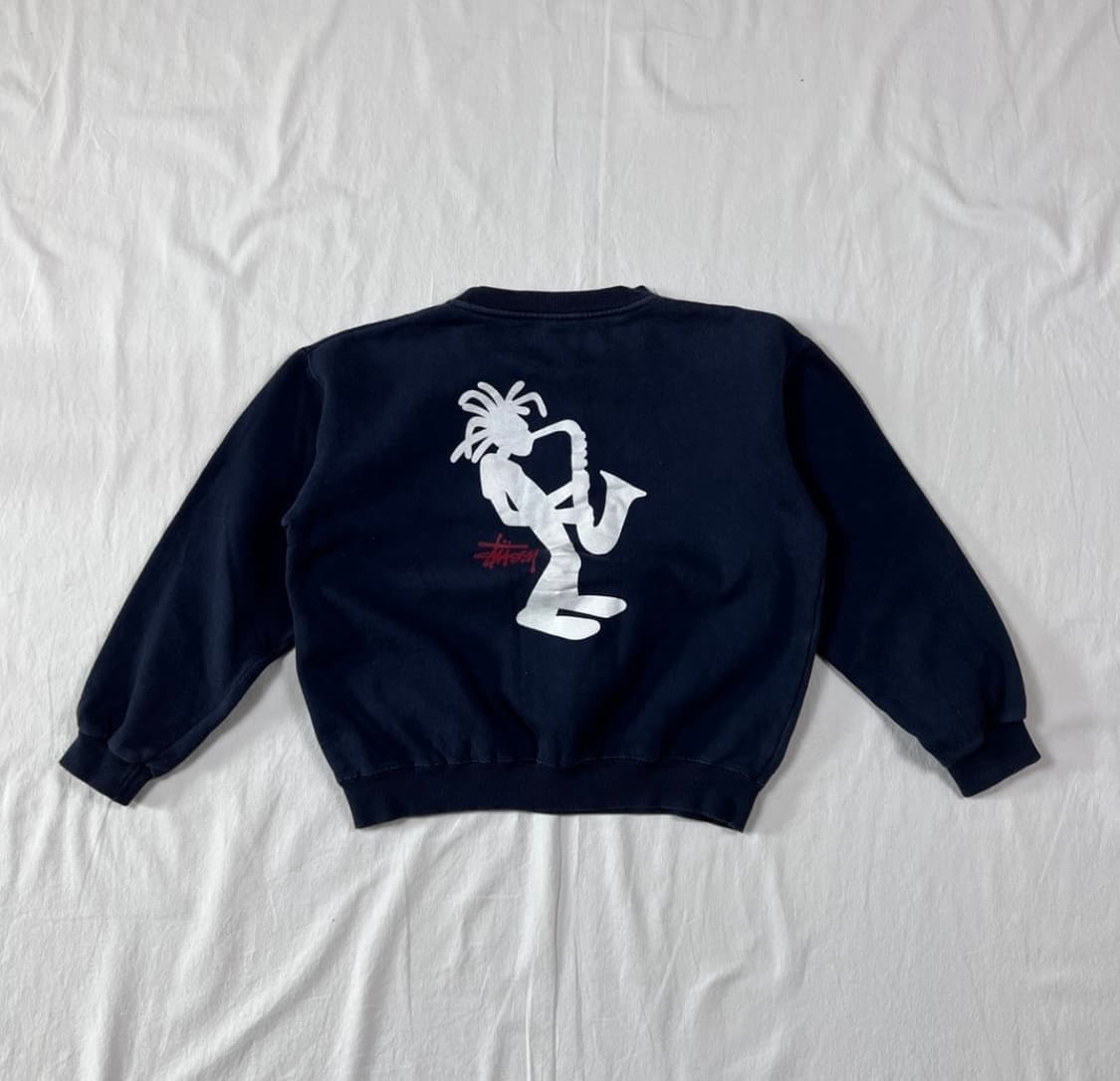 90s 스투시 쉐도우맨 드레드락 색소폰 맨투맨 상품이미지2