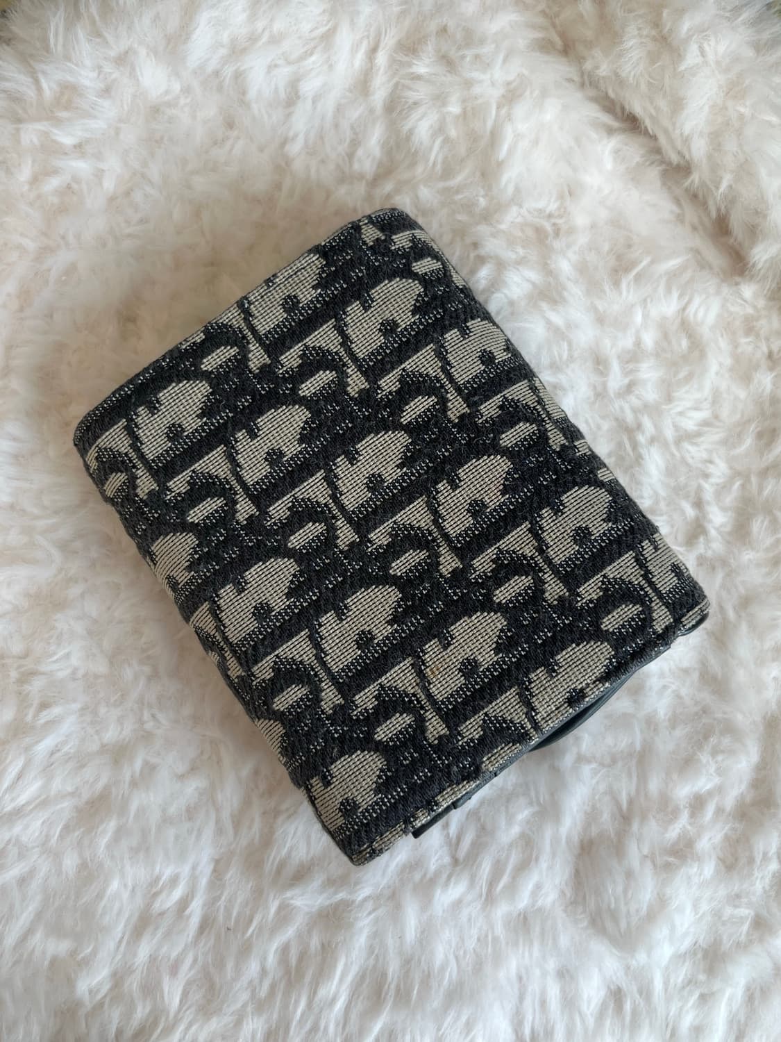 디올 새들 로터스 오블리크 자카드 반지갑 상품이미지6