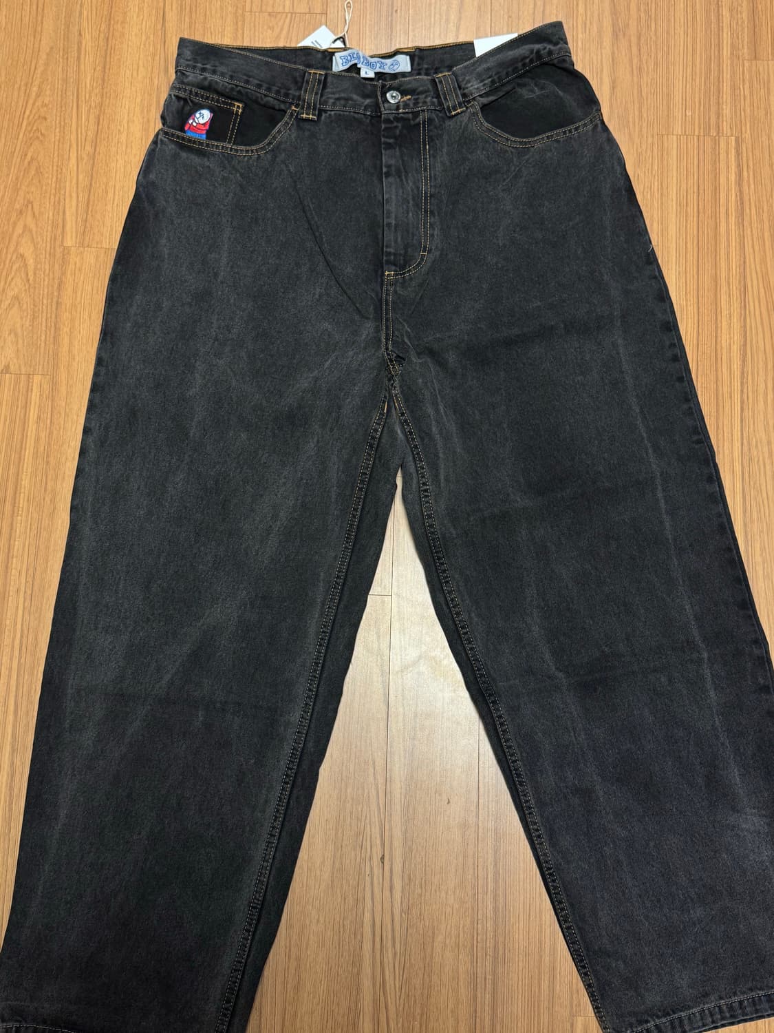 폴라스케이트 빅보이 데님 워시드 블랙 L사이즈 (새상품) 상품이미지3