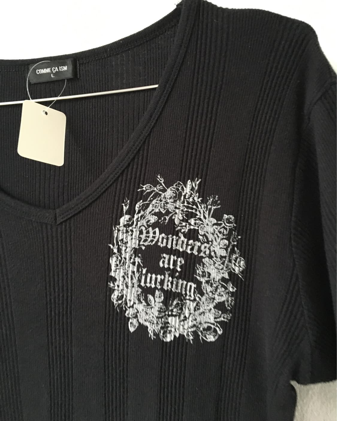 Printing point ribbed t shirt 상품이미지4