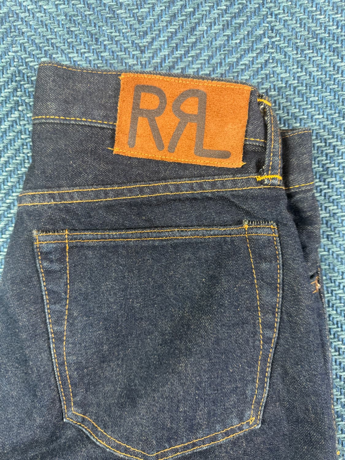 [RRL] 더블알엘 슬림핏 저팬 워븐 셀비지 데님 팬츠 상품이미지1