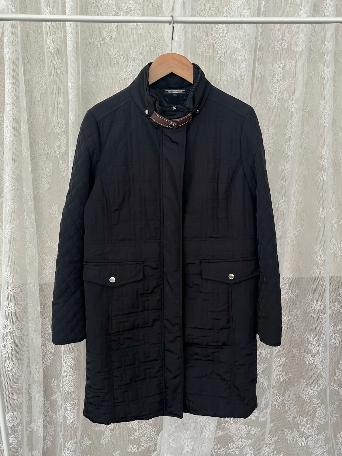 M) 타미힐피거 여성 퀼팅 자켓 블랙 상품이미지1