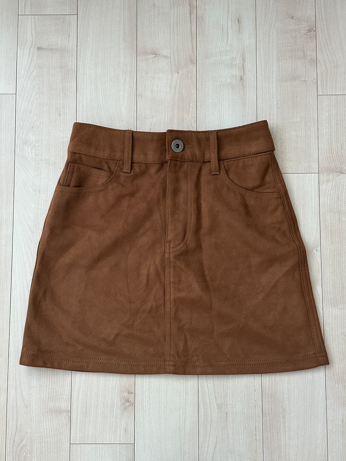 오아이오아이 oioi 브라운 스웨이드 미니스커트 S 상품이미지1