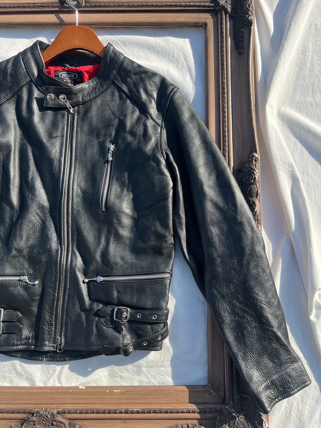 블랙 레더 라이더 자켓 (싱글 라이더) 상품이미지6