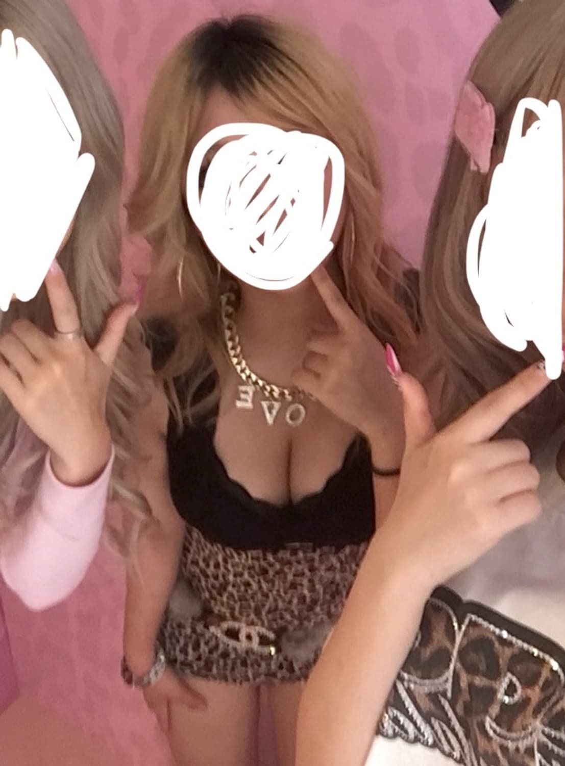 오네갸루 레오파드 홀터넥 오링 나시 슬립 호피 블랙 시스루 상품이미지2