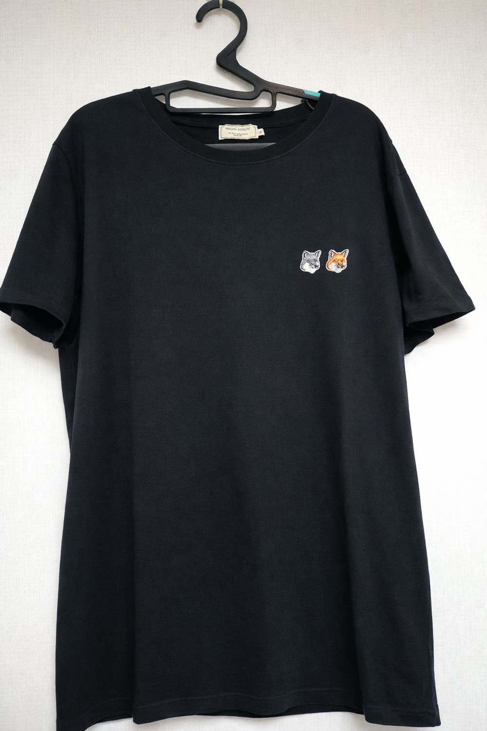 메종키츠네 더블 폭스 블랙 반팔 티셔츠 상품이미지1