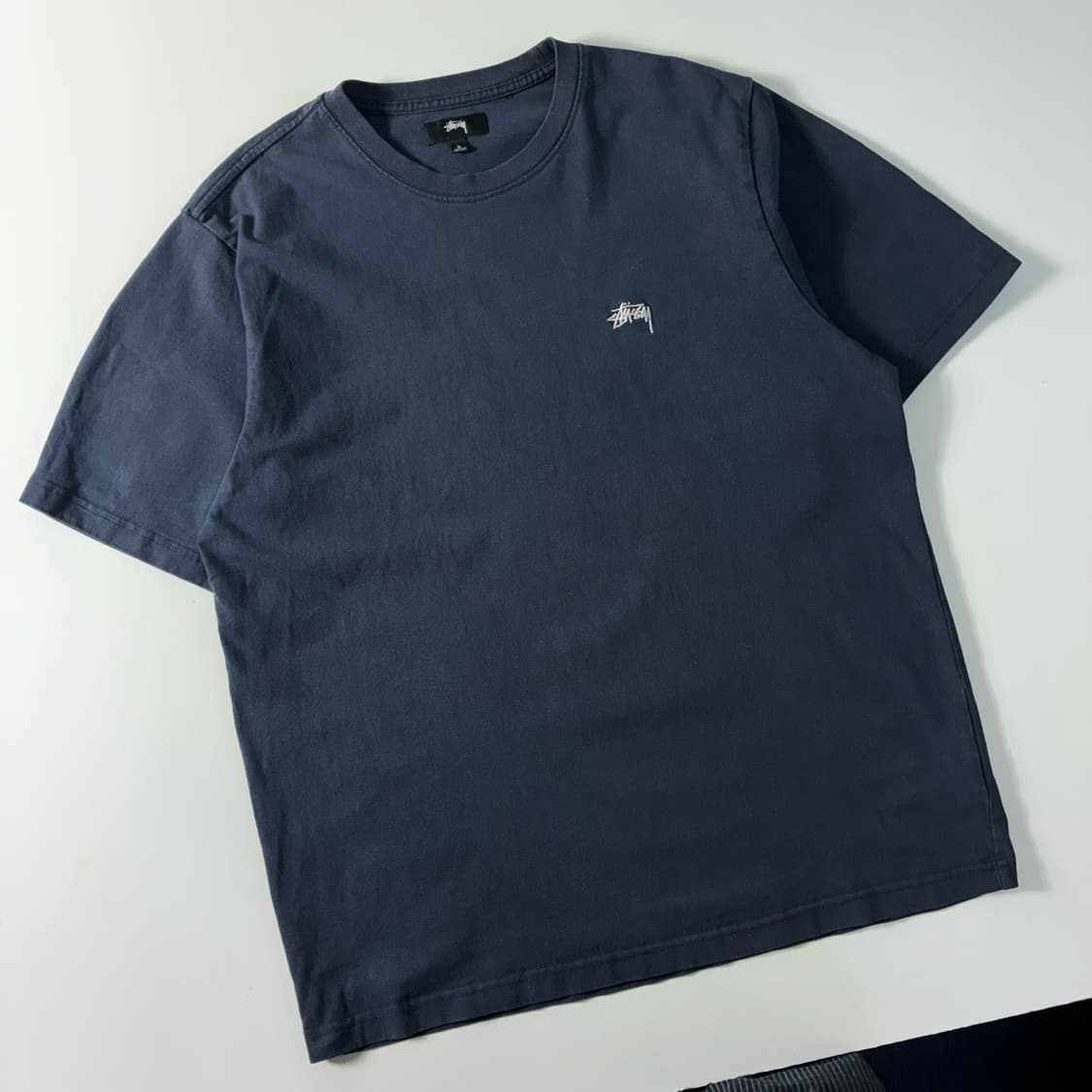 Stussy  스투시 스탁 피그먼트 다이드 네이비 반팔티  상품이미지1