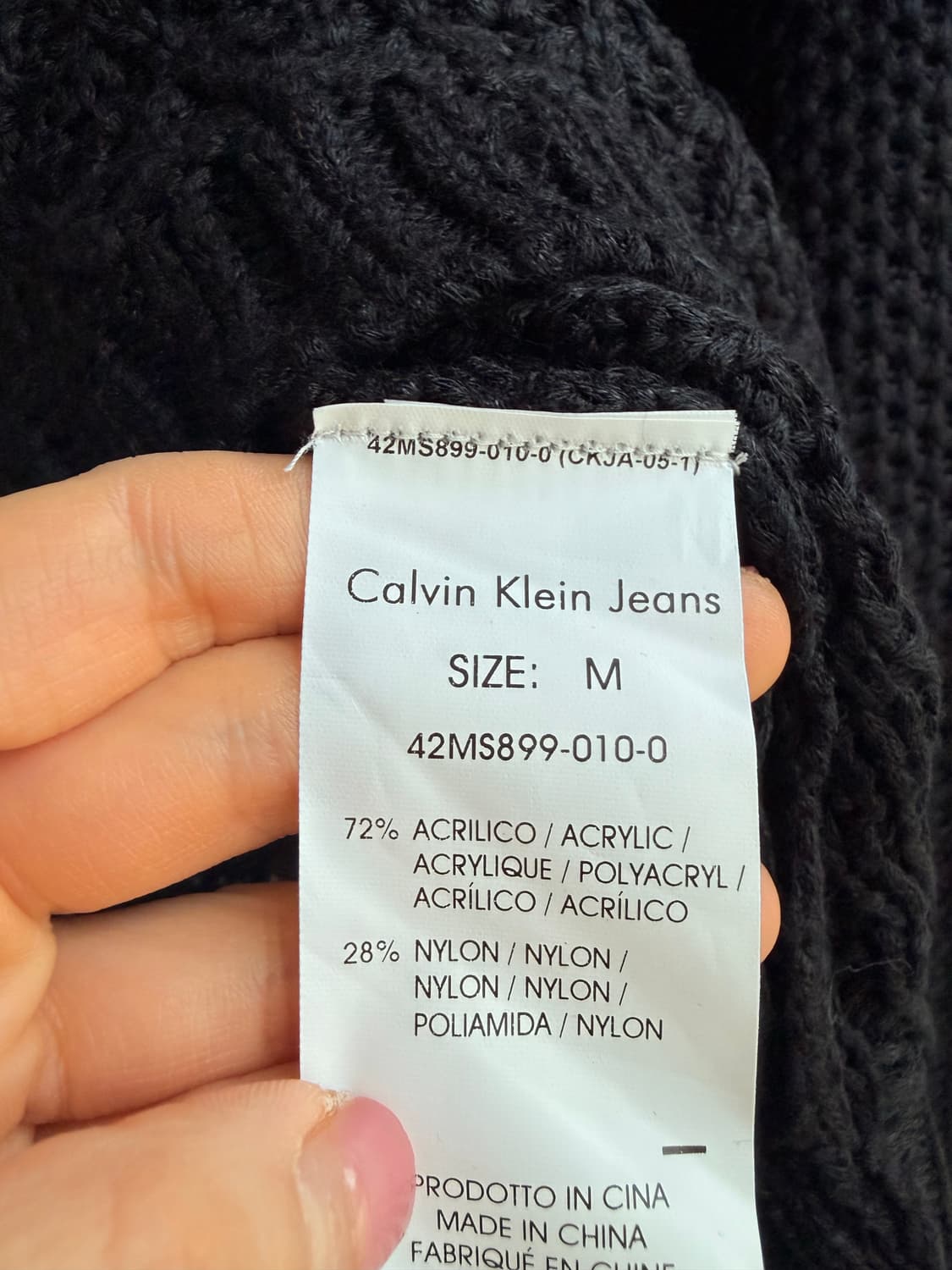 캘빈클라인 진 ((새상품)) 블랙니트  상품이미지9