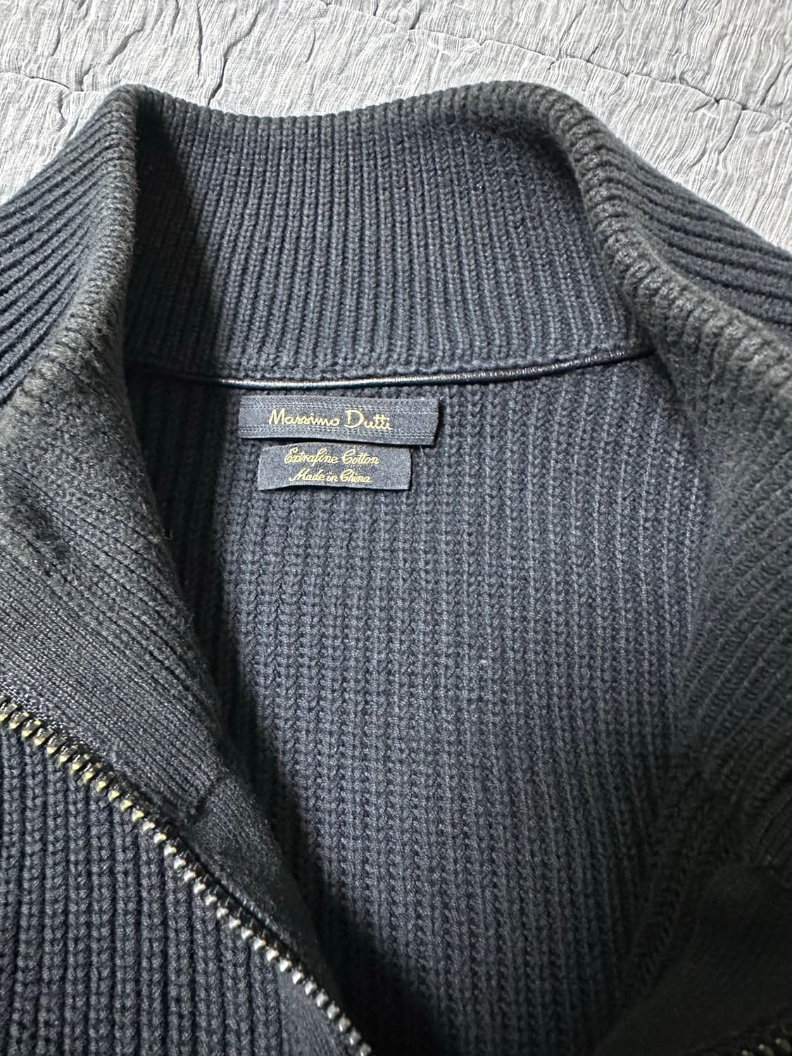 마시모두띠 블랙 니트 집업 가디건 상품이미지3