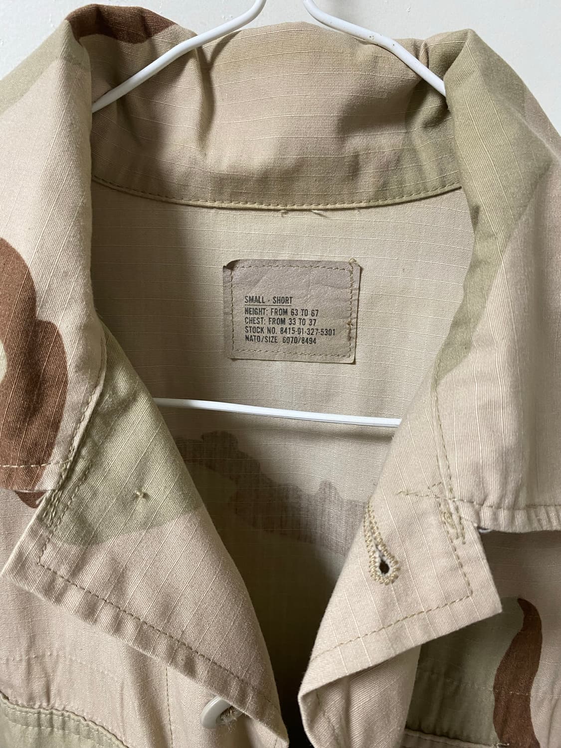 90s 미군 데저트 카모 BDU 자켓 스몰 쇼트 상품이미지3