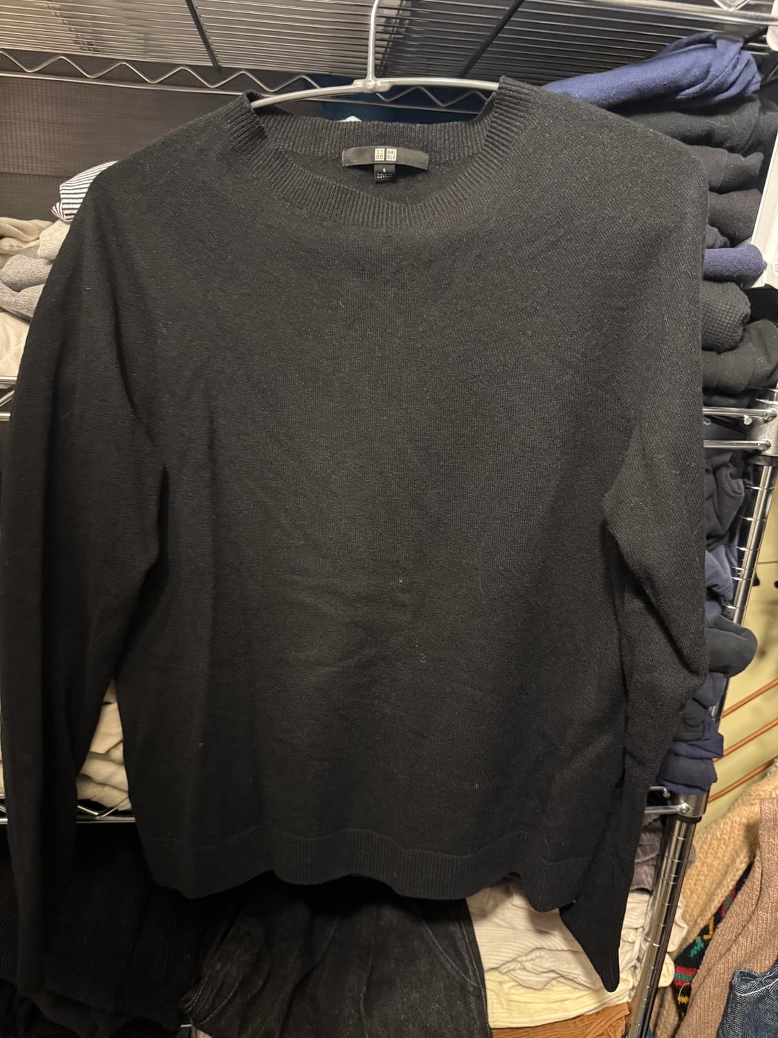 유니클로 캐시미어100% 블랙 S 상품이미지1