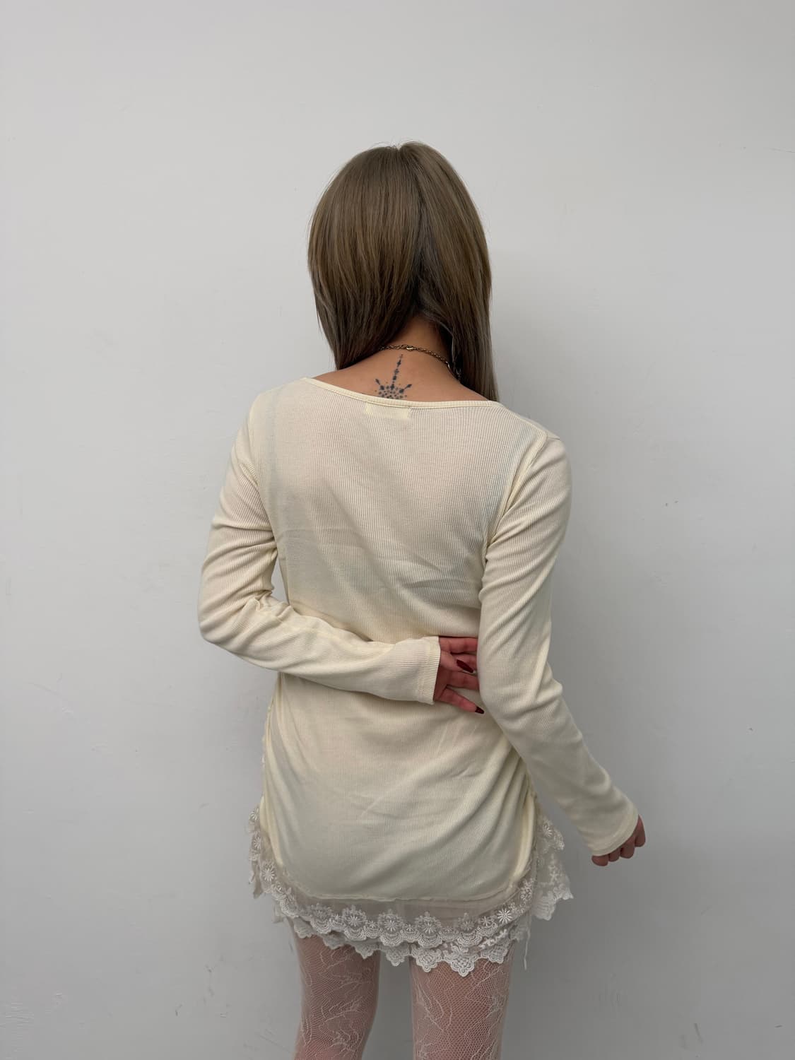 디어 프린팅 사이드 셔링 원피스 탑 상품이미지4