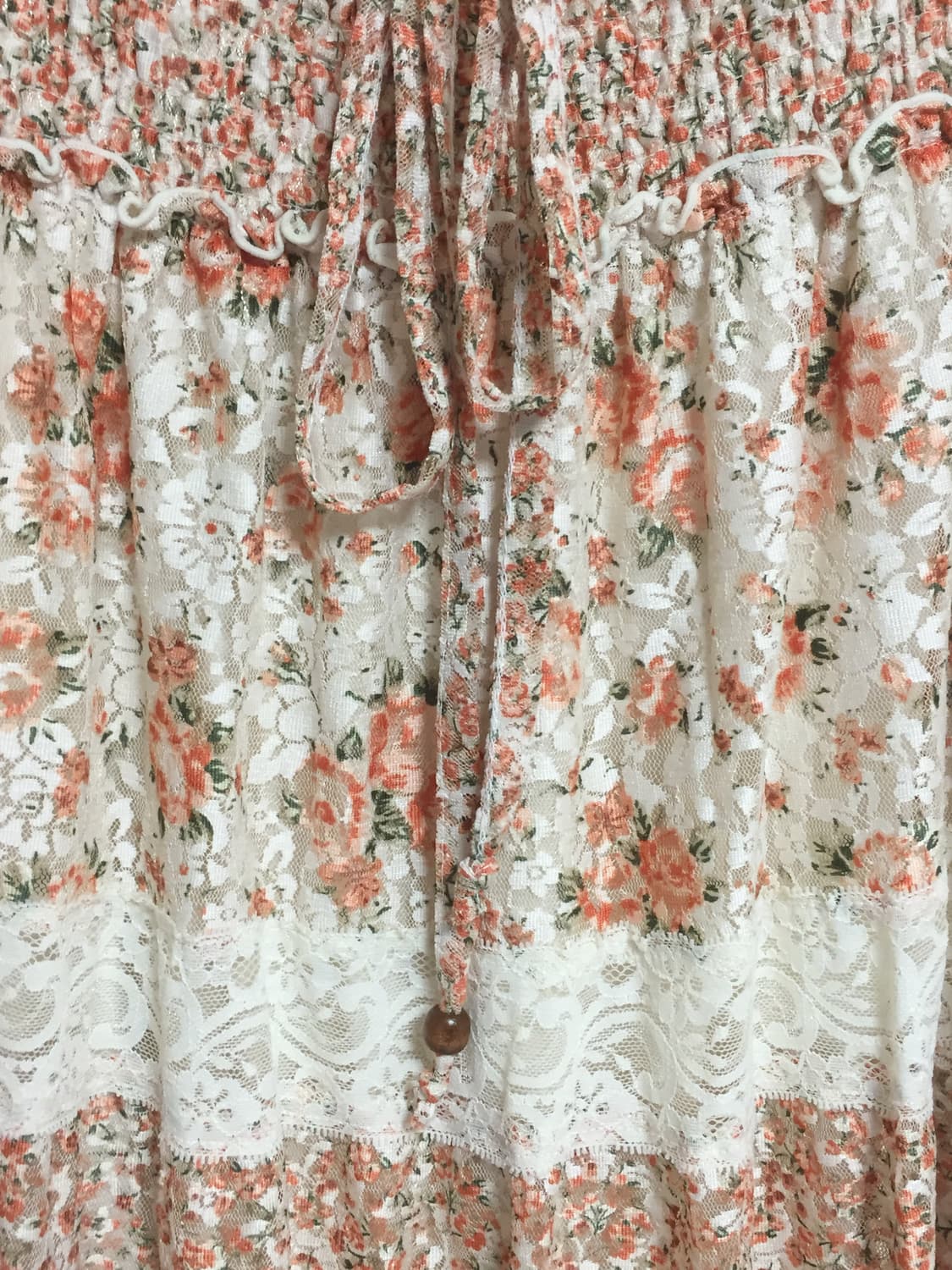 빈티지 모리걸 오렌지 플라워 대장 패치스커트 상품이미지4