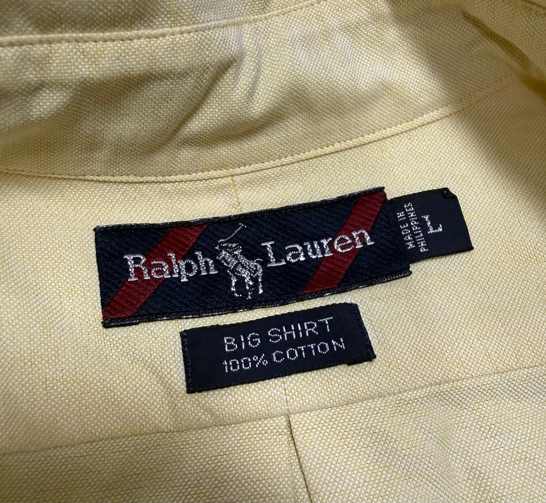 폴로 랄프로렌 옐로우 빅셔츠 L 상품이미지2