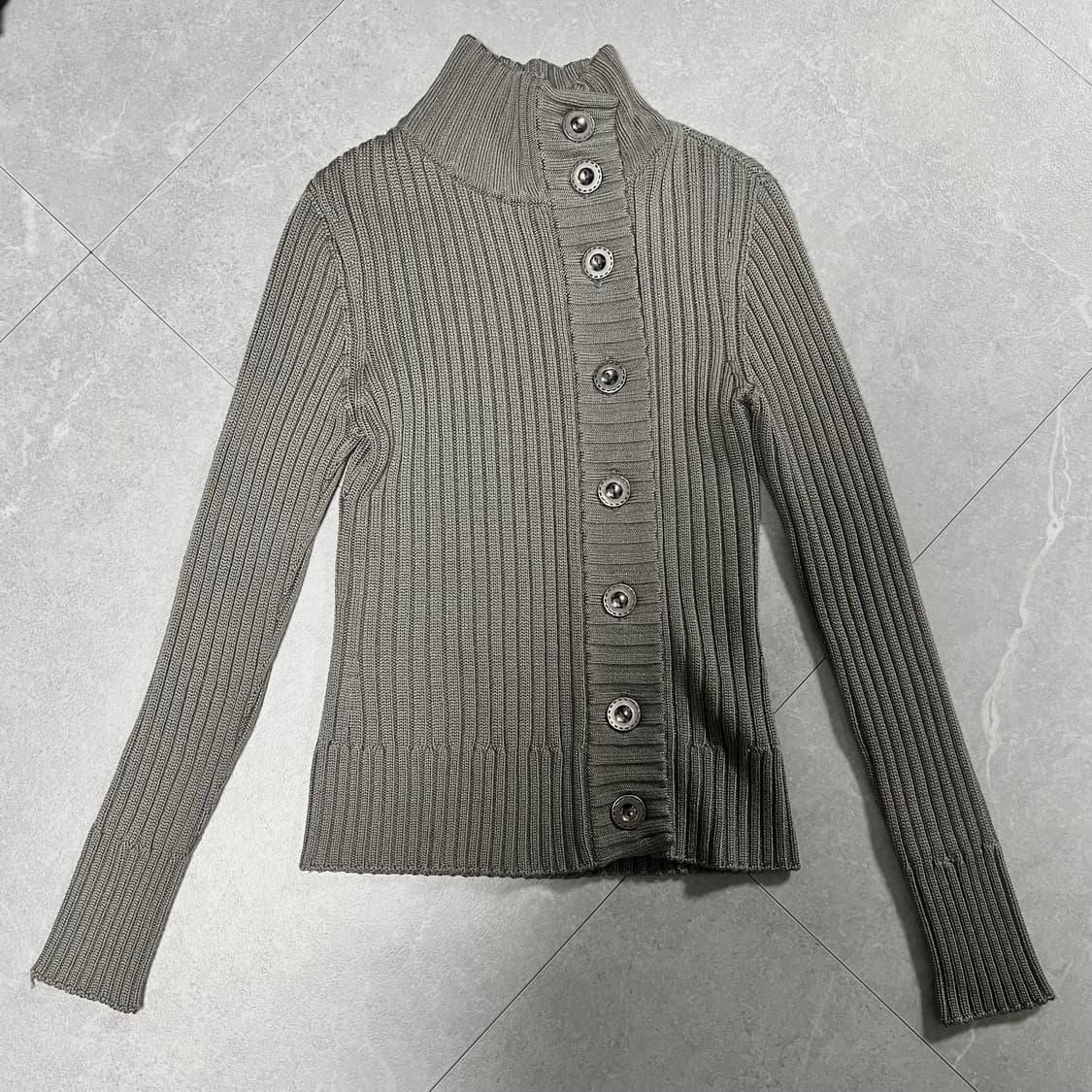 빈티지 왕단추 니트 집업 상품이미지3