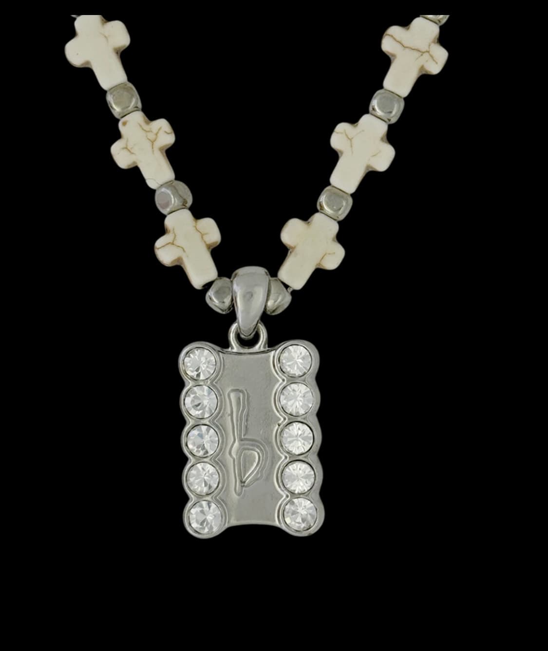 (20inch) b.b.simon 비비시몬 스와로브스키 b 로고 목걸이 상품이미지8