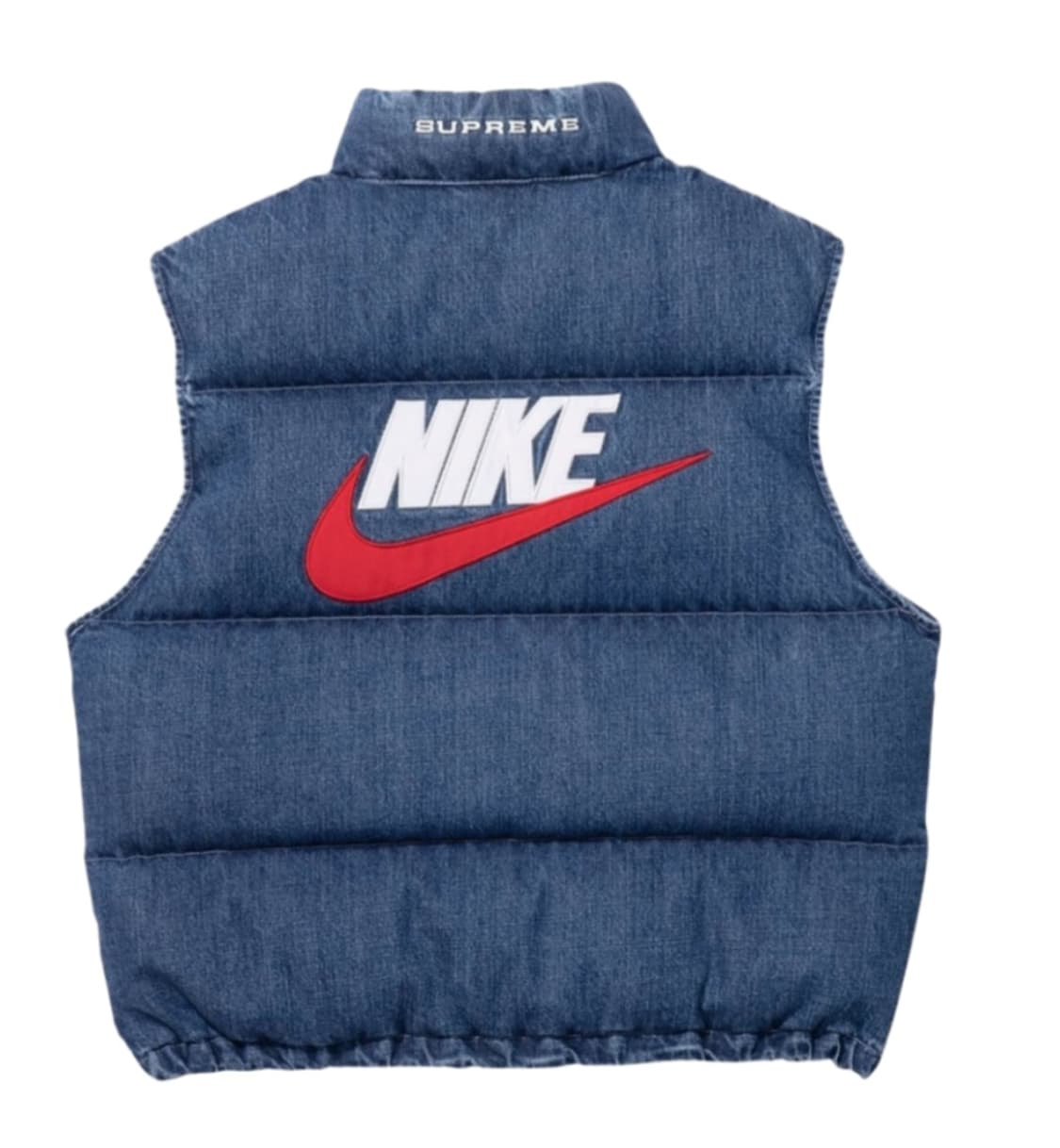 Supreme x Nike Denim Puffer Vest Indigo 상품이미지1