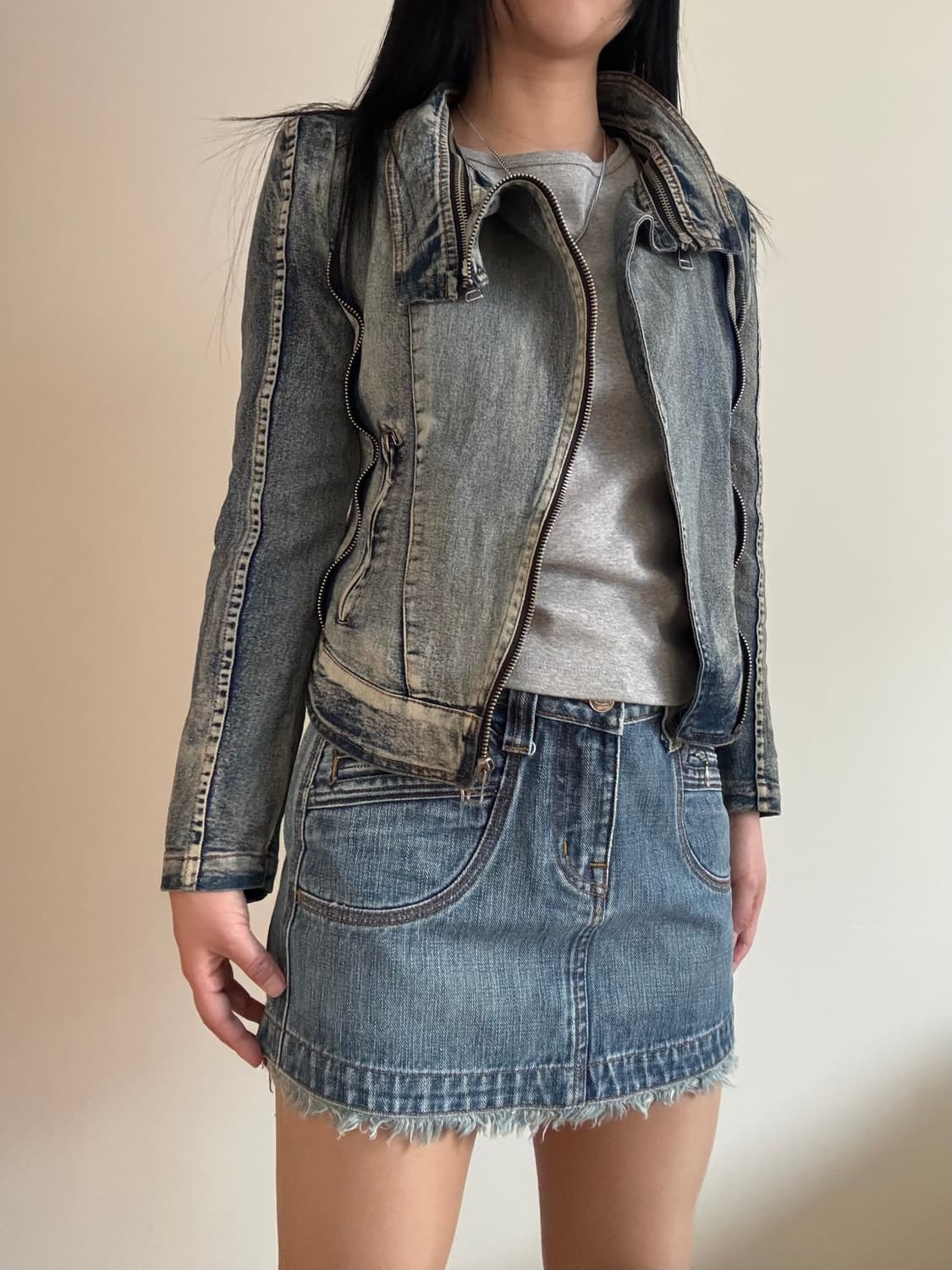 데님 라이더 자켓 상품이미지4