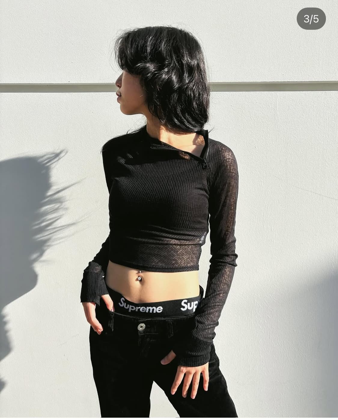 혜인서 HYEIN SEO 지퍼 크롭탑 사이즈 0 상품이미지5