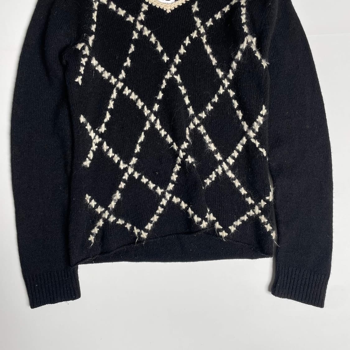 Tornado mart X스티치 울 니트 상품이미지4