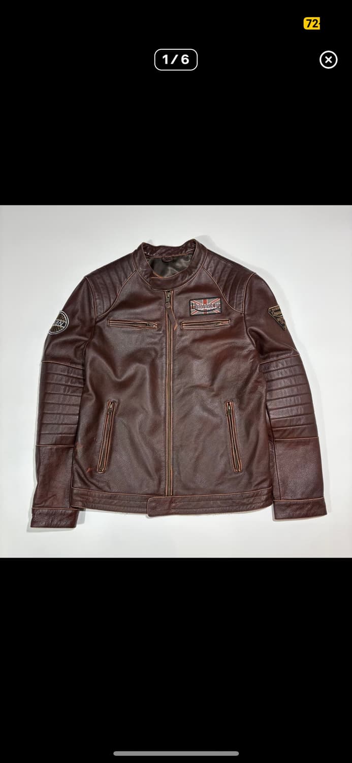 빈티지 가죽 라이더 자켓 상품이미지1