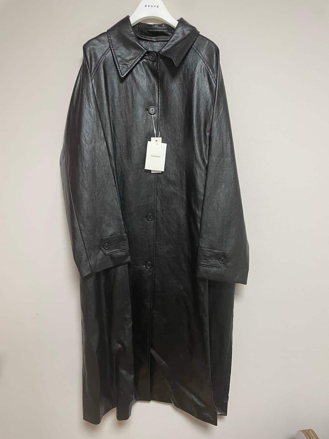 플랫80 레더 트렌치 상품이미지4