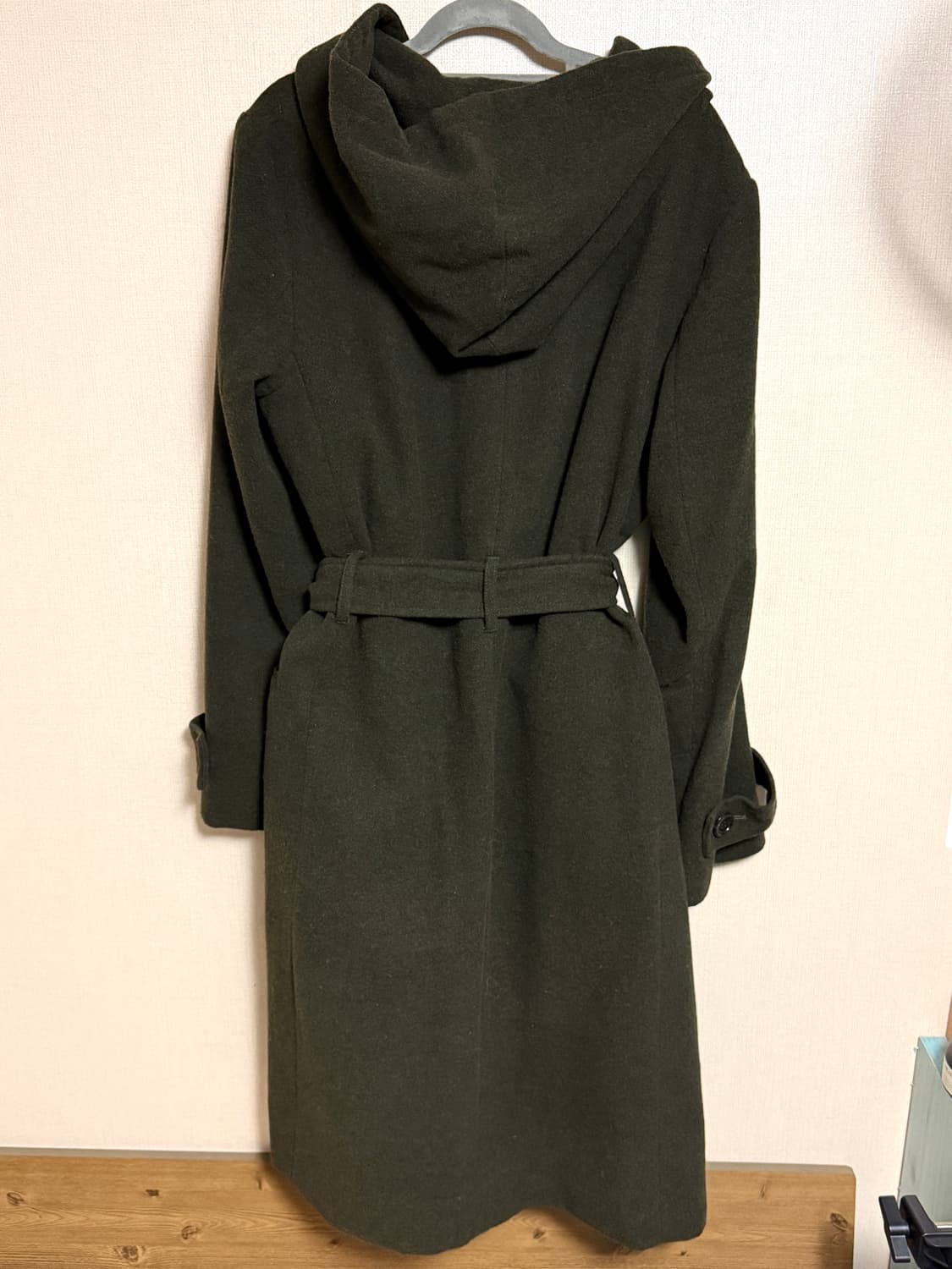 후드 카키 코트 상품이미지2