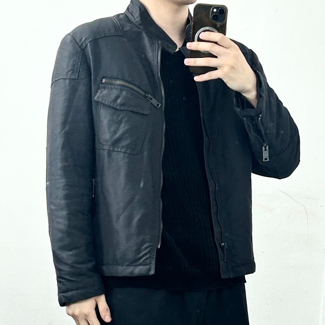 DKNY 나일론 바이커 자켓 상품이미지2