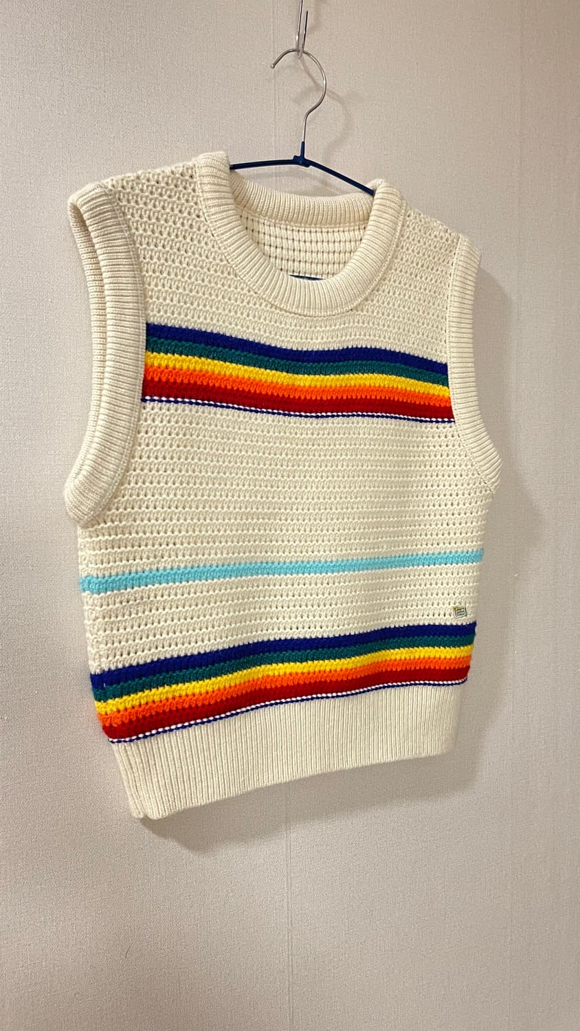 아크네스튜디오 카브람 레인보우 스트라이프 울 니트 베스트S 정가 60만 상품이미지3