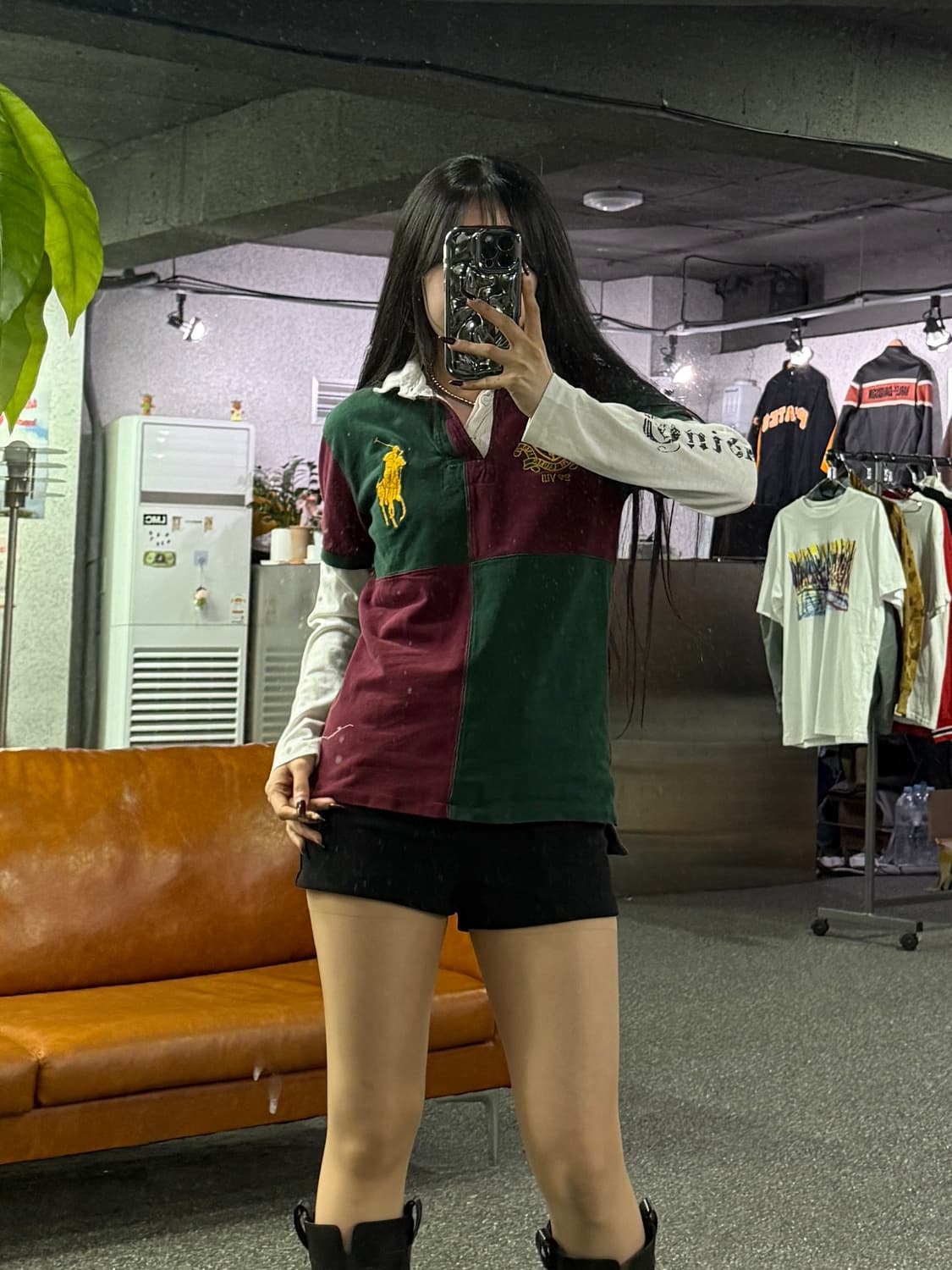 폴로랄프로렌 컬러블록 럭비 반팔 카라 티셔츠 B4674 상품이미지1