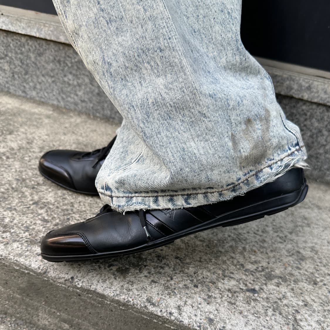 00s 레어 빈티지 프라다 스포츠 가죽 스니커즈 상품이미지10