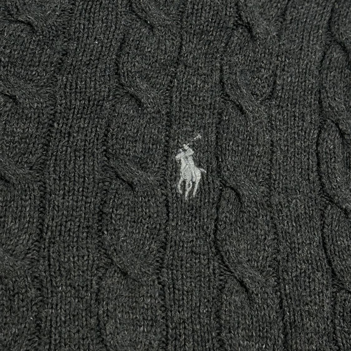 폴로 랄프로렌 포니 차콜 케이블 니트 (M) 상품이미지3