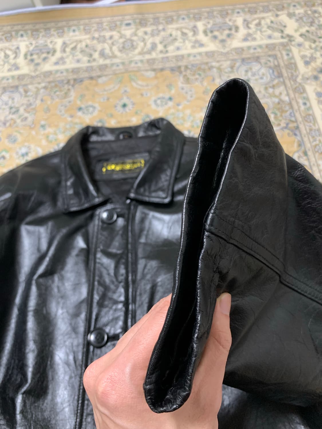 90s 카우하이드 소가죽 카코트 상품이미지3