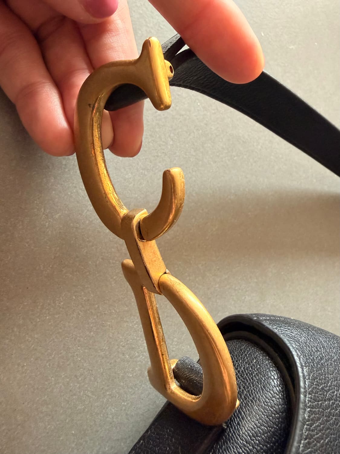 디올 새들백 염소가죽 미디움 미듐 상품이미지3