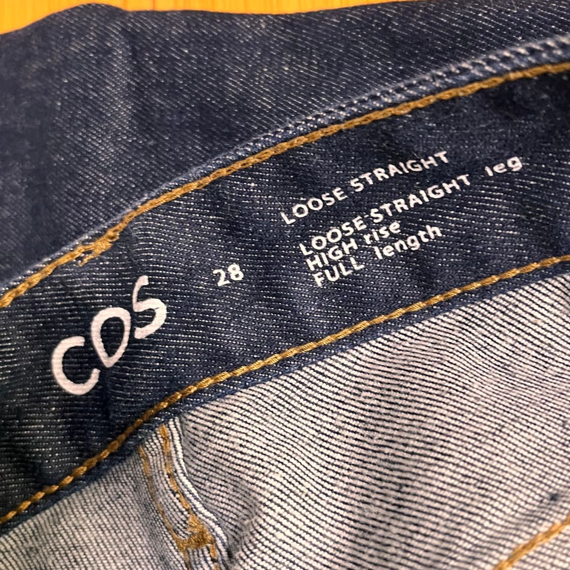 코스 루즈 스트레이트 데님팬츠 W28 상품이미지5