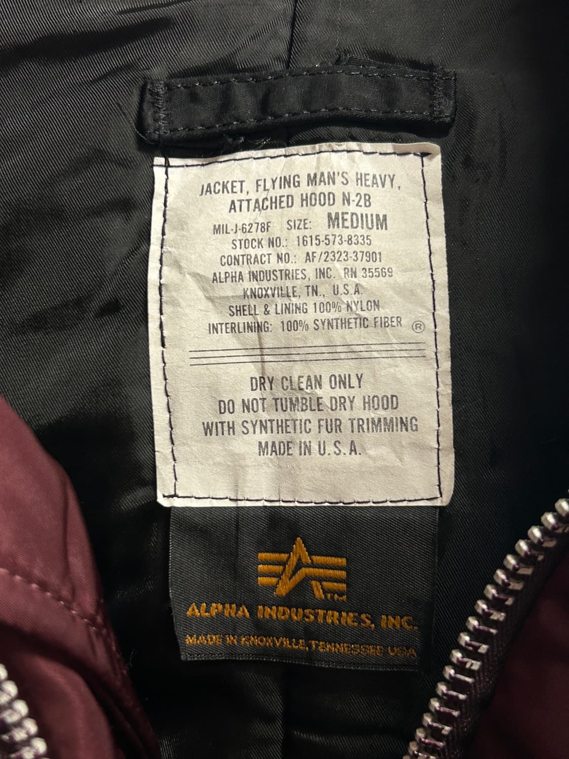 90s 알파인더스트리 N2B 항공자켓 상품이미지4