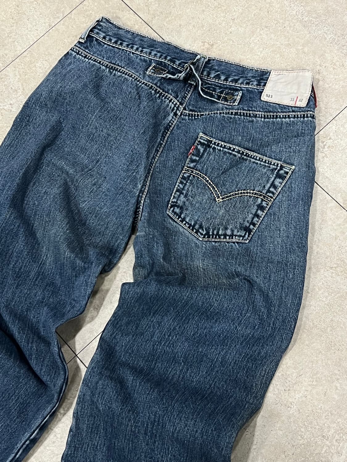 (33/32) 리바이스 513 레드탭 원포켓 중청 데님 팬츠 상품이미지6