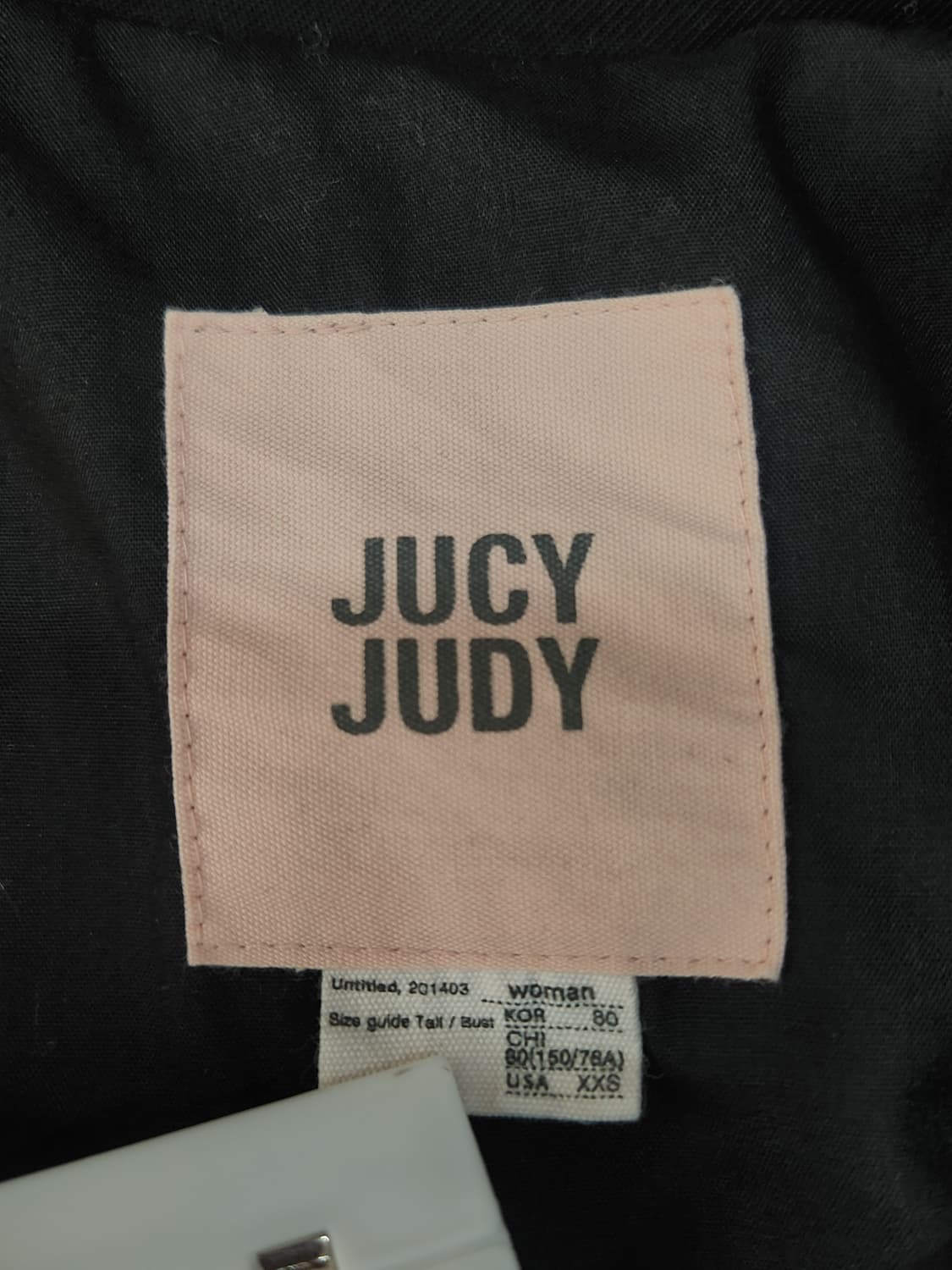 쥬시쥬디 블랙 롱 코트 여성 XXS 상품이미지5