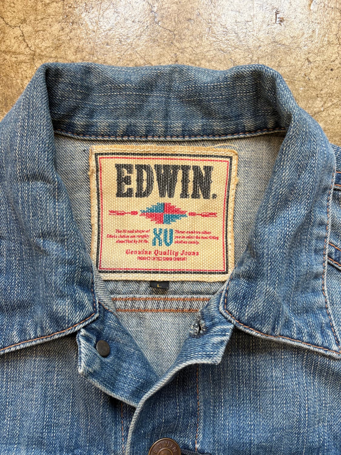 Edwin XU 빈티지 신치백 데님 자켓 상품이미지3