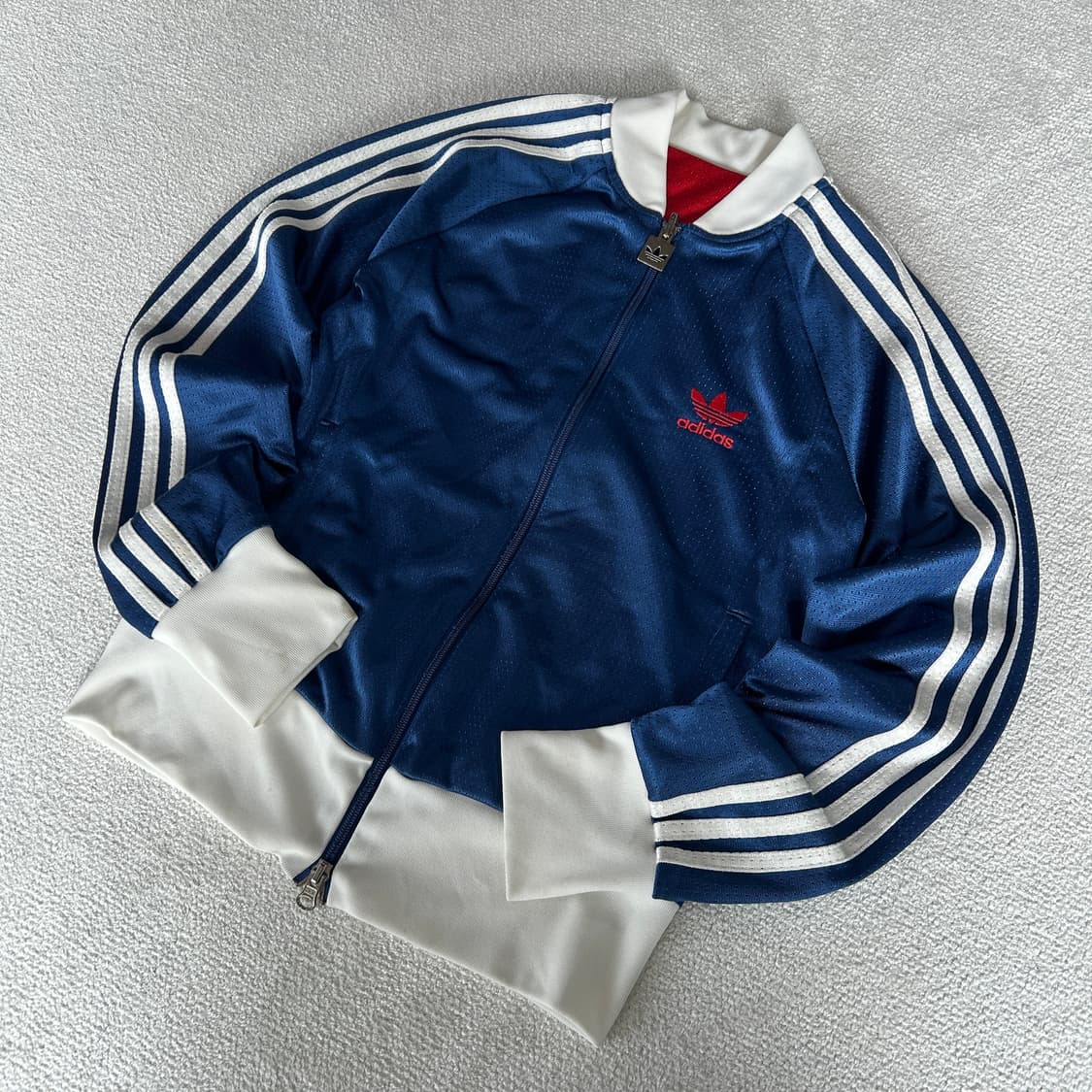 아디다스 네이비 삼선 트랙탑 s 상품이미지1