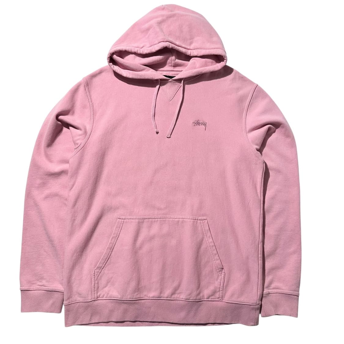 스투시 스탁로고 후드 딸기우유 핑크 상품이미지1
