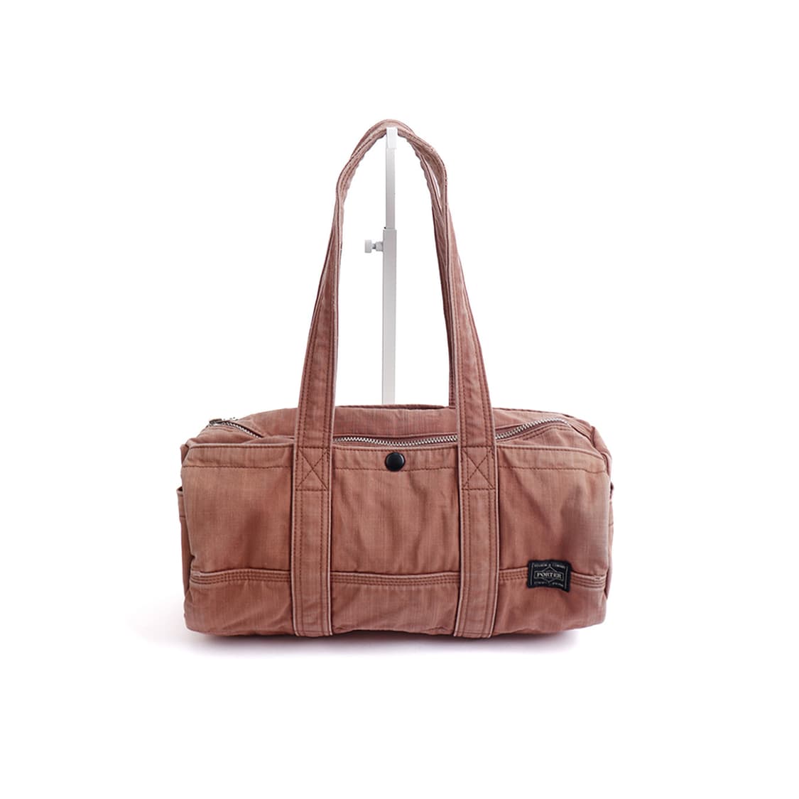 [PORTER] 브릭 브라운 코튼 보스턴 토트백 상품이미지1